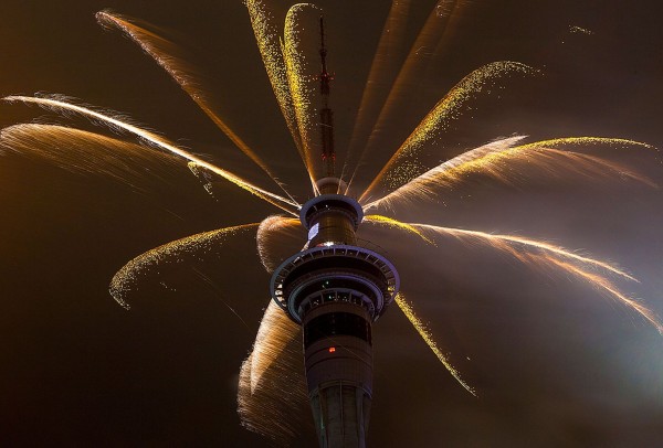 Focuri de artificii in Auckland, Noua Zeelanda