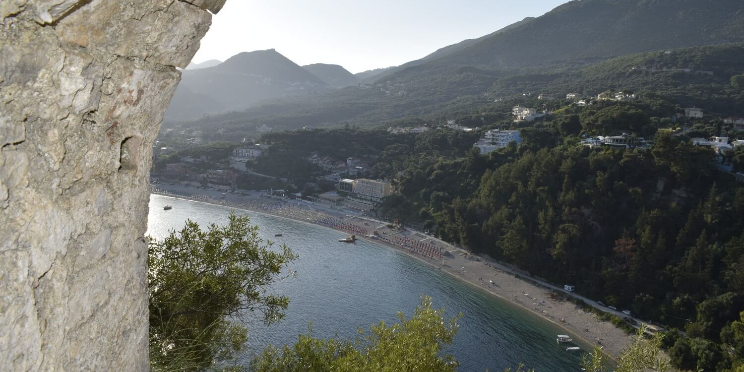 Plaja Valtos, Parga - vedere din Castelul venetian